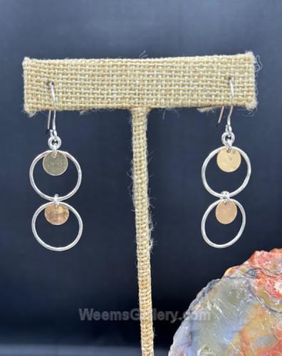 Sterling Silver w/14kt gf accent earrings by Suzanne Woodworth